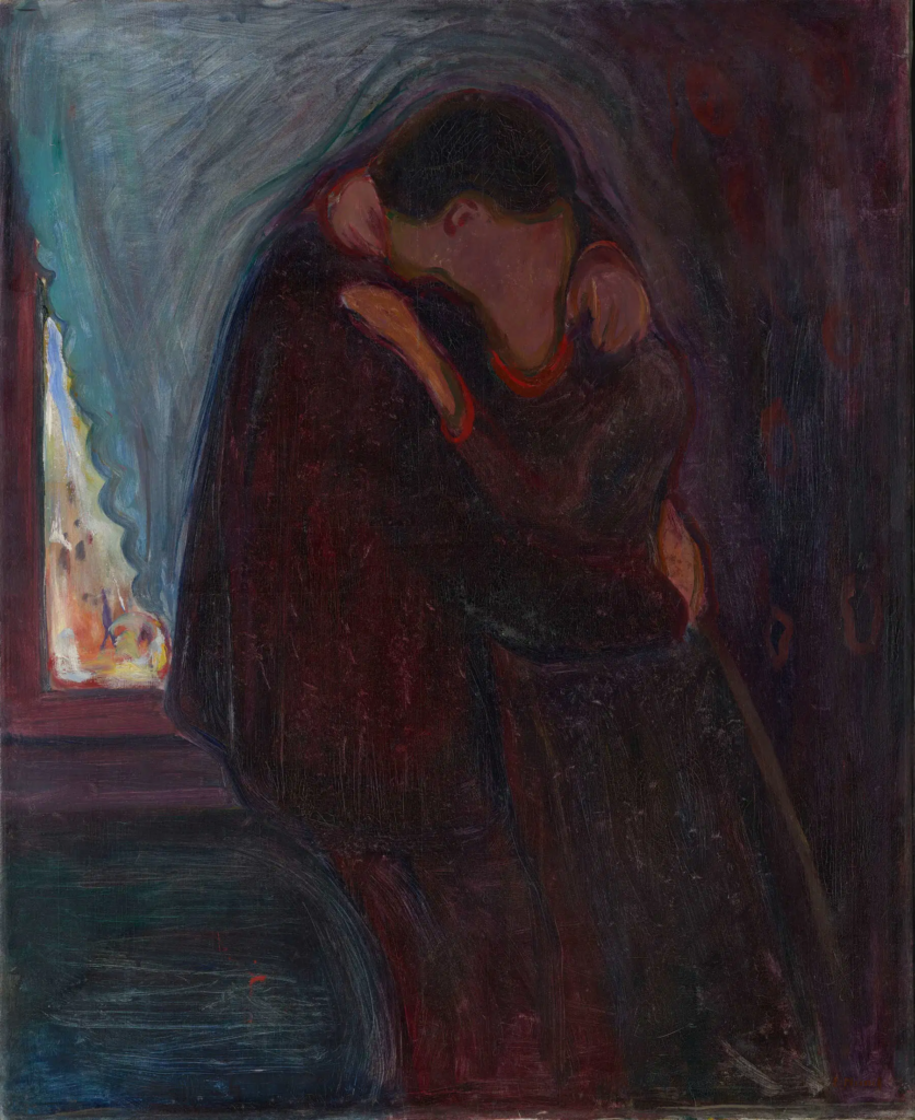 Il bacio - Edvard Munch (1897) | Olio su tela | 100 x 81,5 cm